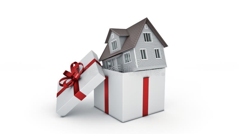 https://thumbs.dreamstime.com/b/house-gift-box-concept-d-rendering-90758799.jpg