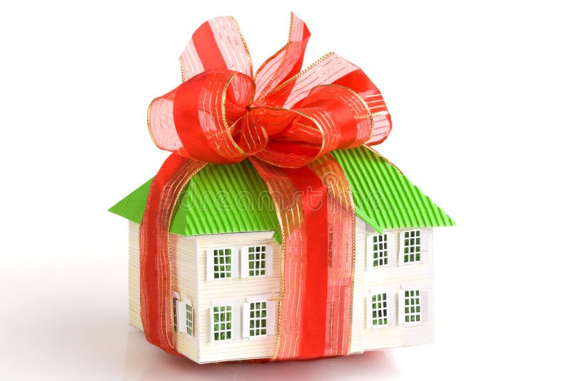 https://thumbs.dreamstime.com/b/house-gift-concept-architectural-model-cosy-red-ribbon-like-present-50061491.jpg