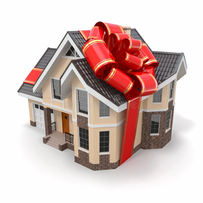 House Gift Isolated Stock Photo, Picture and Royalty Free Image. Image  38584729.