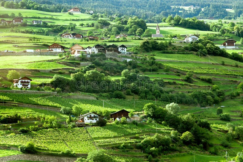 House in the green hills stock image. Image of house 86349355