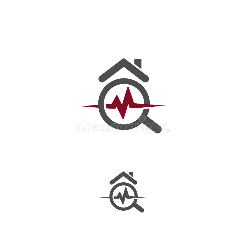 House healthcare icon. Real estate durability test logo. Earthquake property damage insurance logotype. Home radon