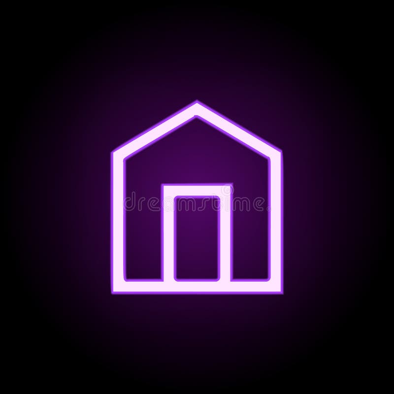 House Icon Elements Of Web In Neon Style Icons Simple Icon For Websites Web Design Mobile App Info Graphics Stock Illustration Illustration Of Architecture Design