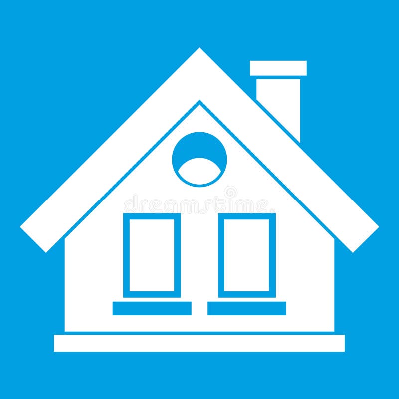 House icon white stock vector. Illustration of graphic - 96434750