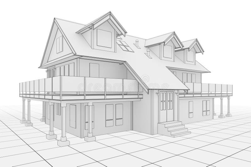 House Illustration royalty free illustration