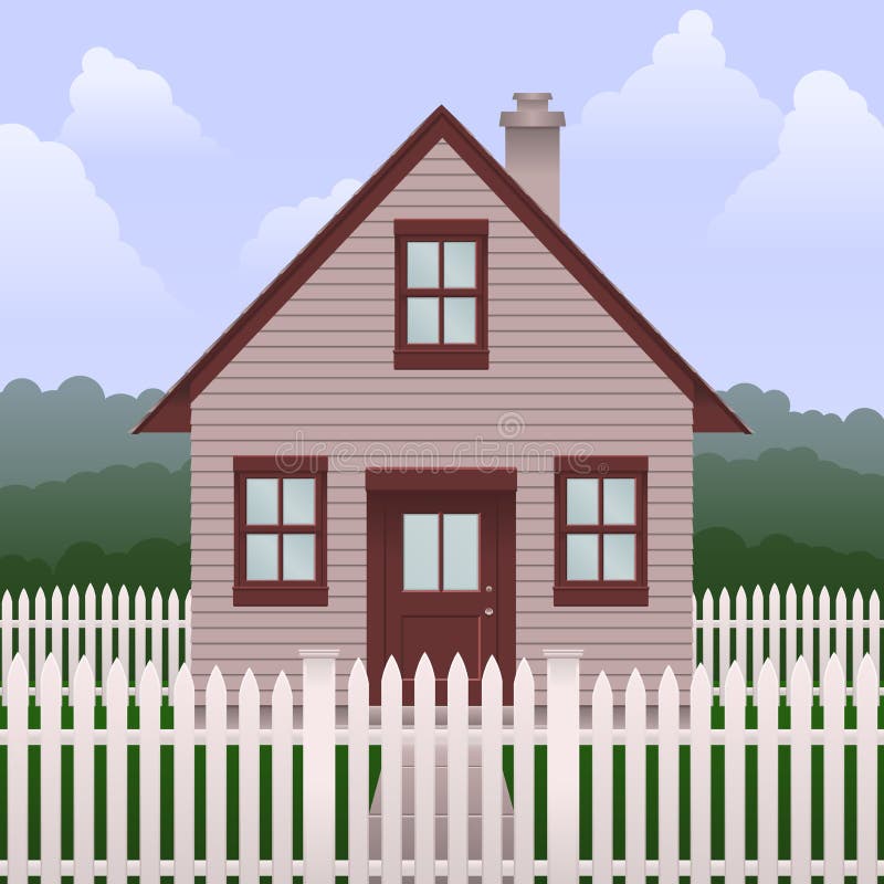 House Picket Fence Stock Illustrations  1 030 House 