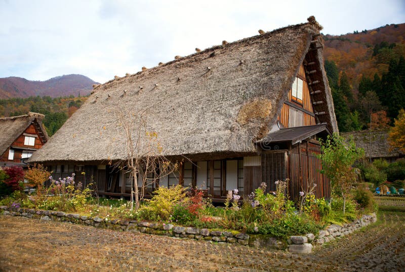 House in historic village Shirakawa-go, Gifu prefecture, Japan. Istoric stock images, royalty-free photos and pictures