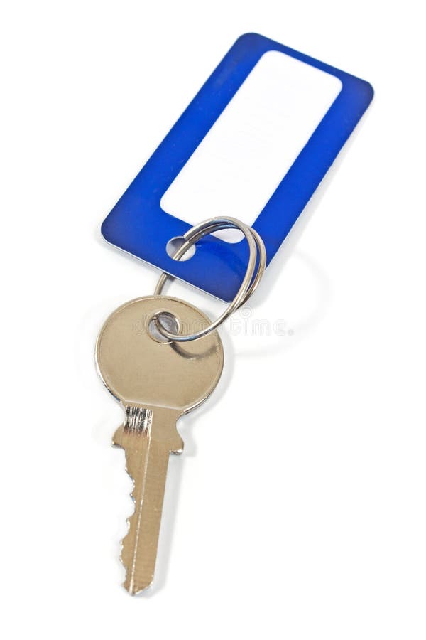 House key with blue tag stock image. Image of mortgages 19674961