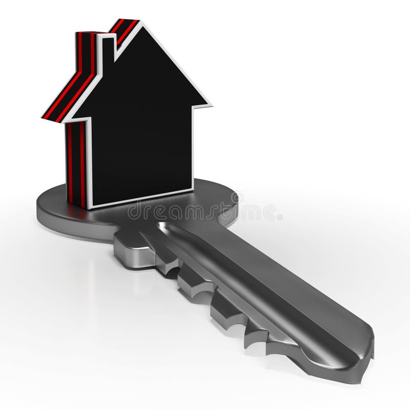 Home Keys Shows House Security or Locked Stock Illustration