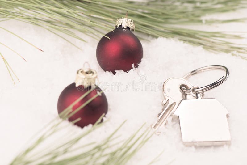 House key in the snow stock photos House key in the snow stock photos
