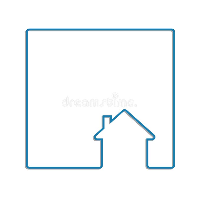 Download House Line Icon Abstract Background Frame Stock Vector ...