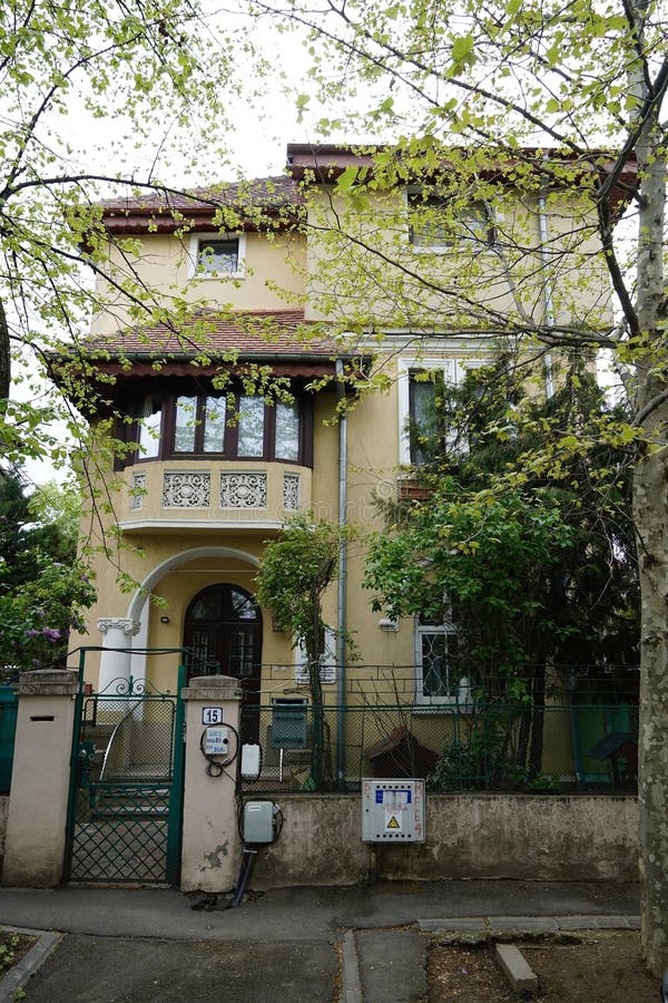 In this house lived the pianist Nicolae Licaret, Iuliu Tetrat Street, Bucharest City, Romania - 18 April 2023 royalty free stock image In this house lived the pianist Nicolae Licaret, Iuliu Tetrat Street, Bucharest City, Romania - 18 April 2023 royalty free stock image