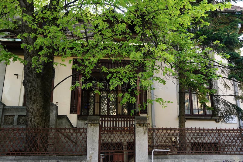In this house lived the poet Ion Vinea, Brazil Street, Bucharest City, Romania - 14 April 2023 royalty free stock photo In this house lived the poet Ion Vinea, Brazil Street, Bucharest City, Romania - 14 April 2023 royalty free stock photo