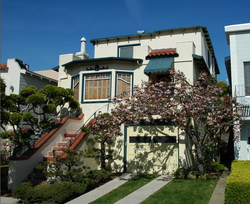 House in Marina District, San Francisco Stock Image Image of habitat