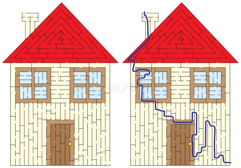 House maze stock vector. Illustration of difficulties 26580553