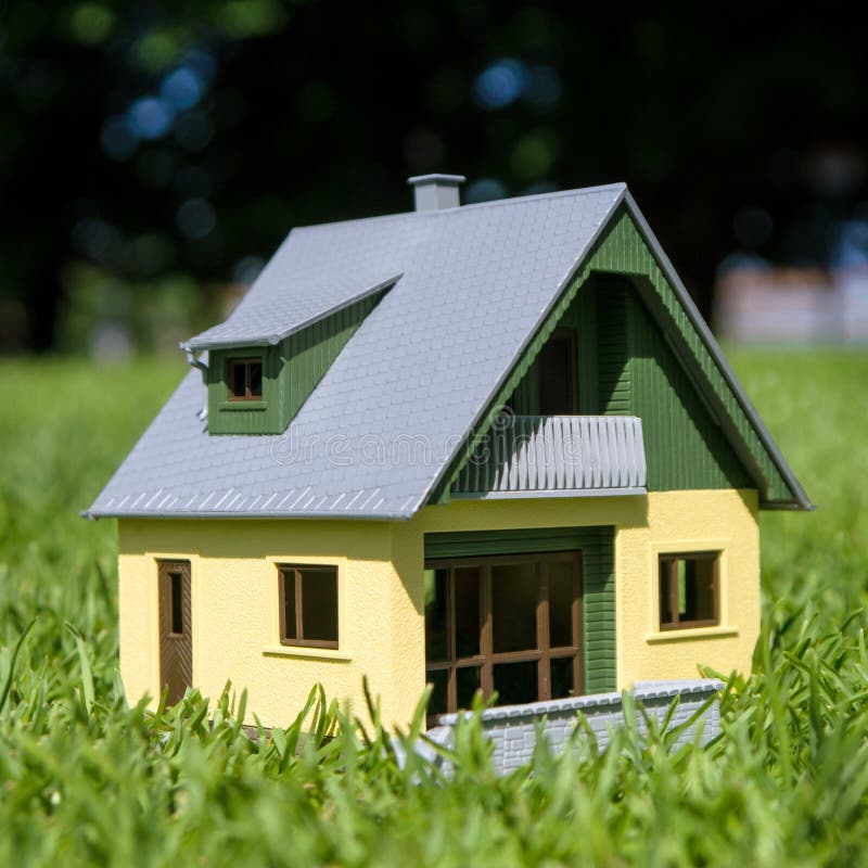 House on meadow stock photo. Image of buildingsaving 32599698