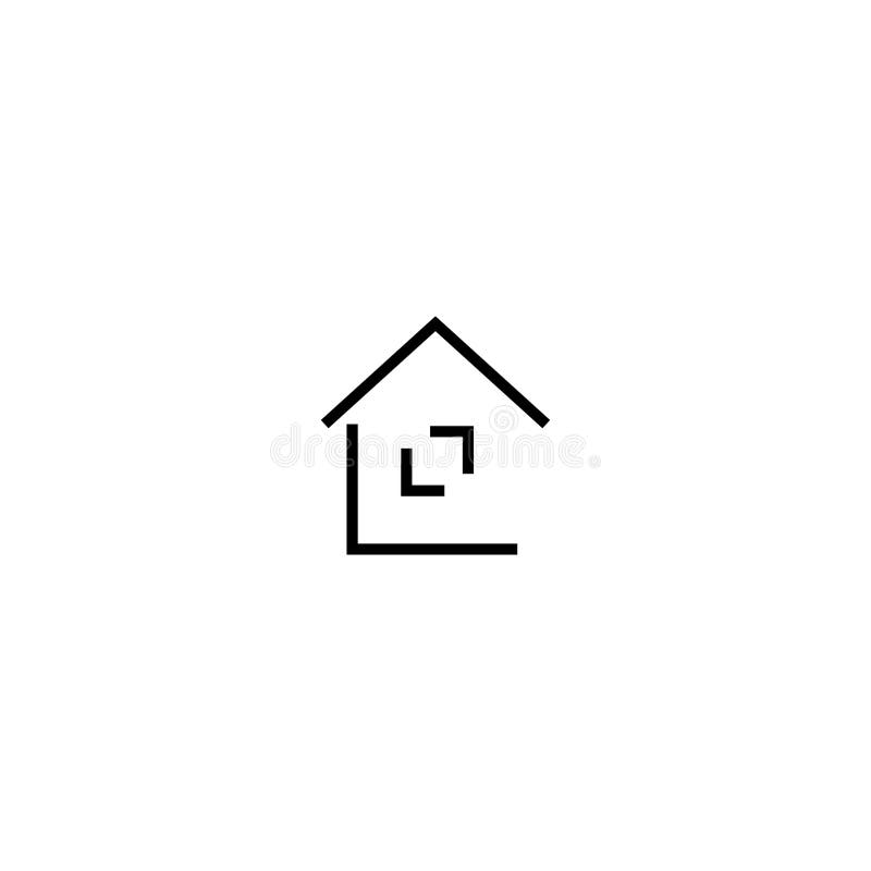 House Minimalistic Vector Logo Stock Vector Illustration of symbol