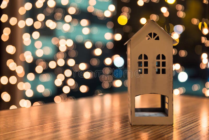 House Model with Bokeh Background Stock Photo - Image of decorative ...
