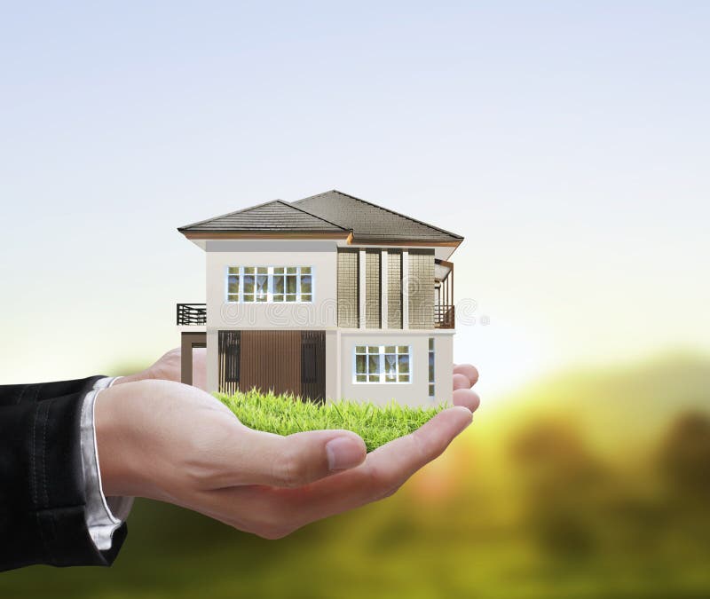 The house in a hand stock photo. Image of investment, loan - 3825006