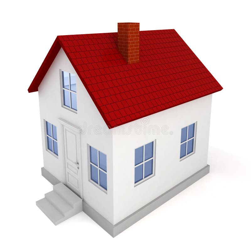 Small house, front view editorial stock photo. Illustration of front ...