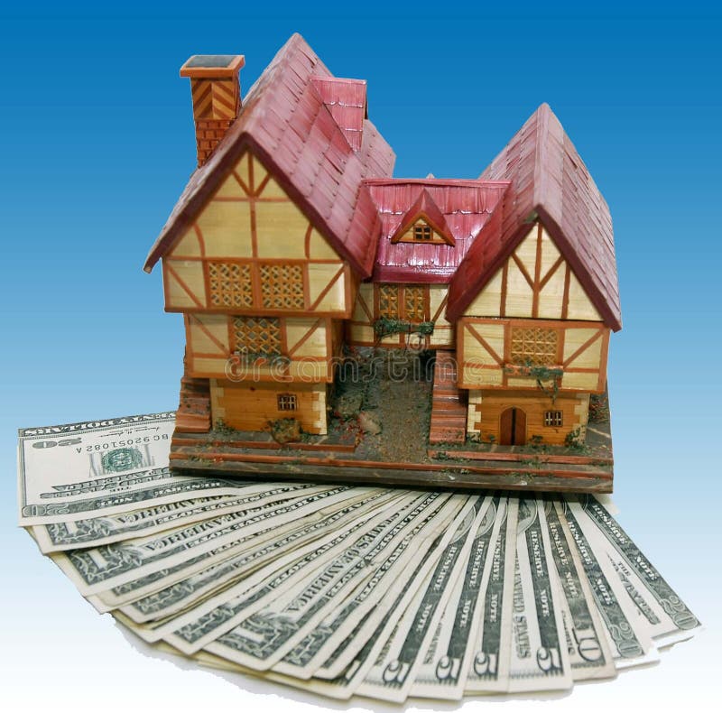 House mortgage with blue background