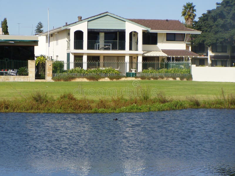 House near river stock image. Image of exterior, water 966067