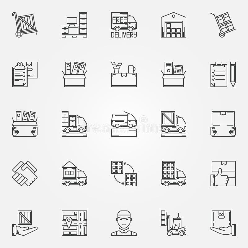 Delivery Icons Set. Collection Of Black And White Icons With