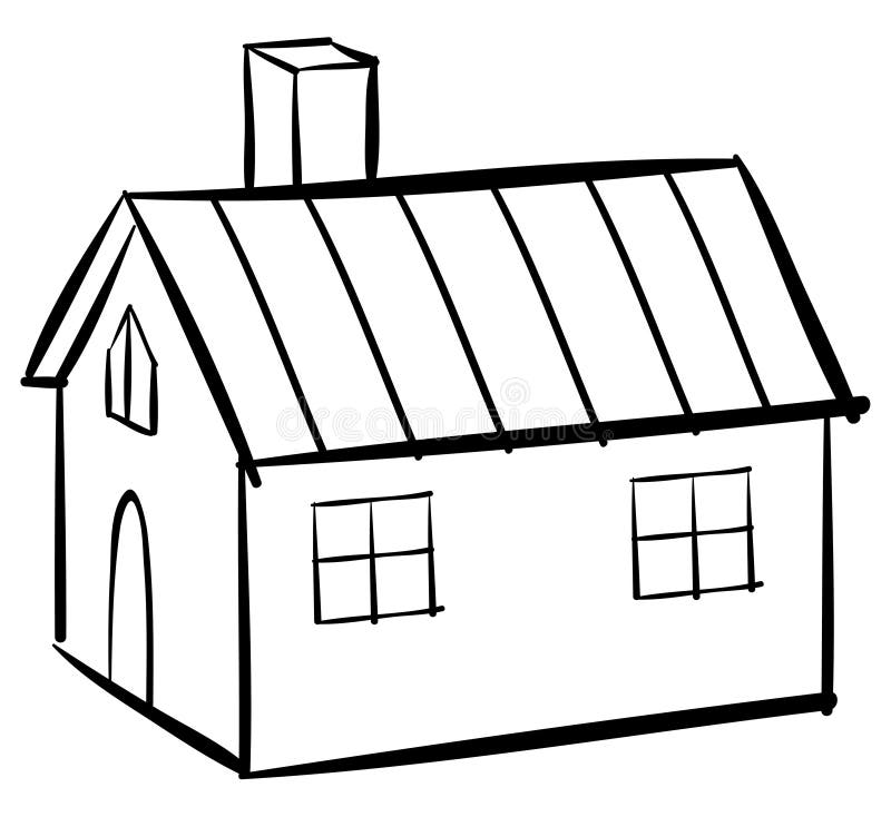 Sketch outline house on the white background eps 10 illustration created  of 3d  CanStock