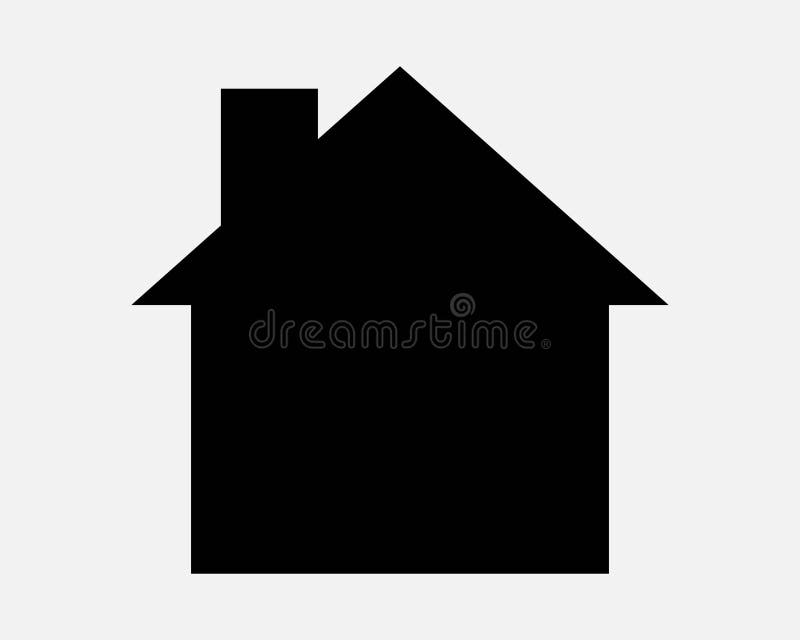 House Outline Form Symbol Schwarzes Heim Zeichen Silhouette Homepage Wohnresidenz Immobilien Symbol Vector vektor abbildung
