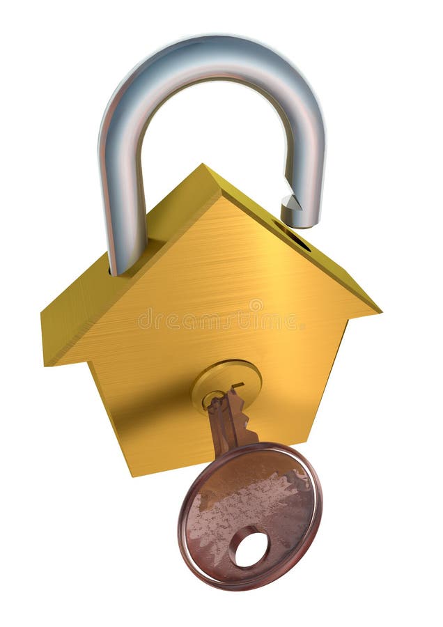 House padlock stock illustration. Illustration of safeguard 10178051