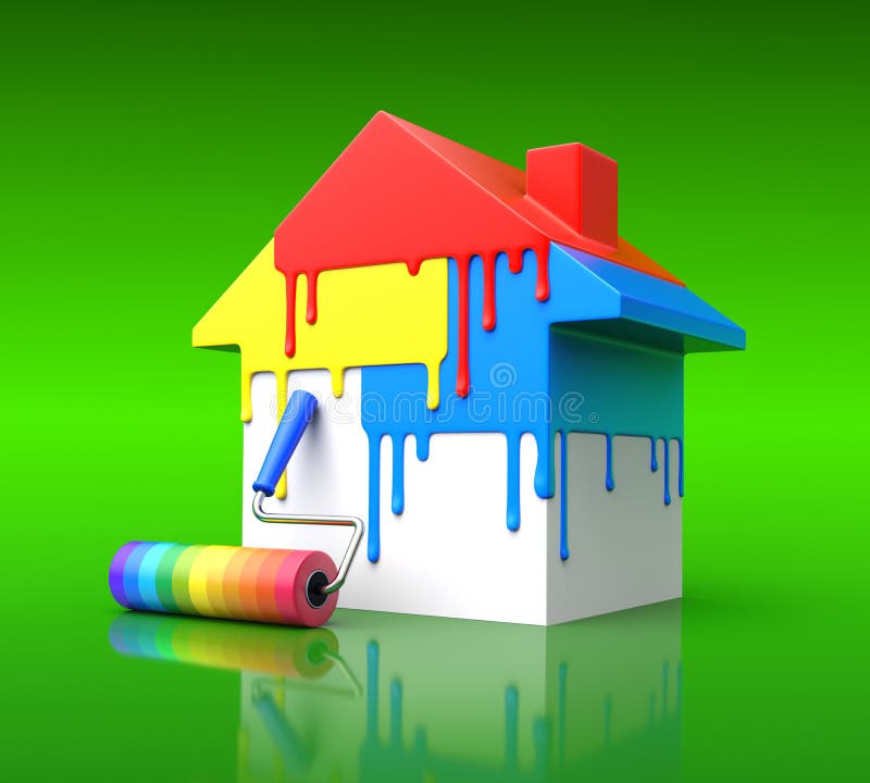 House paint concept stock illustration. Illustration of renovation