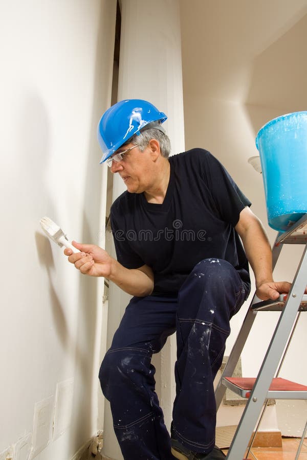 House painter stock photo. Image of bricolage, homeowner 20990744