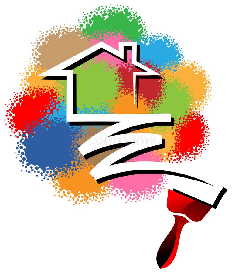  House  painting  logo  stock vector Illustration of home 