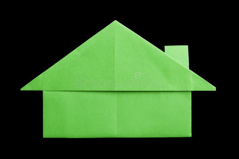 House Paper Made Folded Origami Style Stock Image Image of