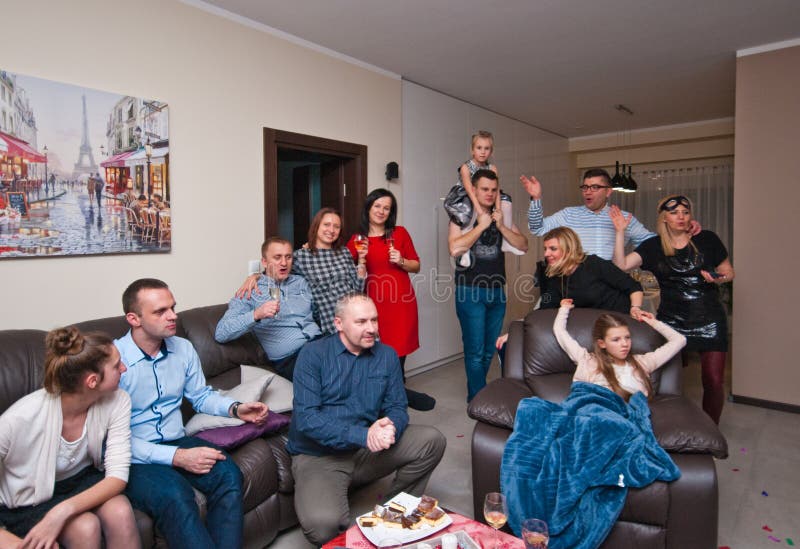 House party on New Year's Eve royalty free stock images House party on New Year's Eve royalty free stock images