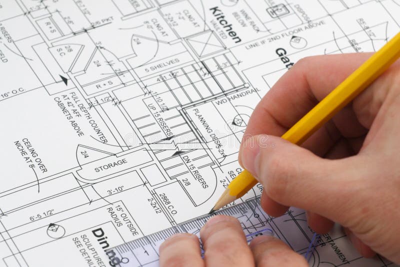 Architecture plan of interior royalty free stock photo