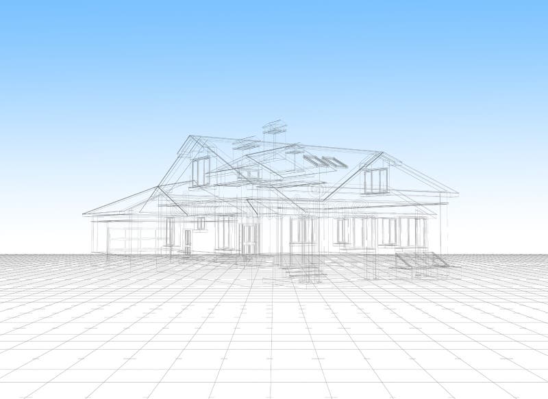 House plan model stock illustration