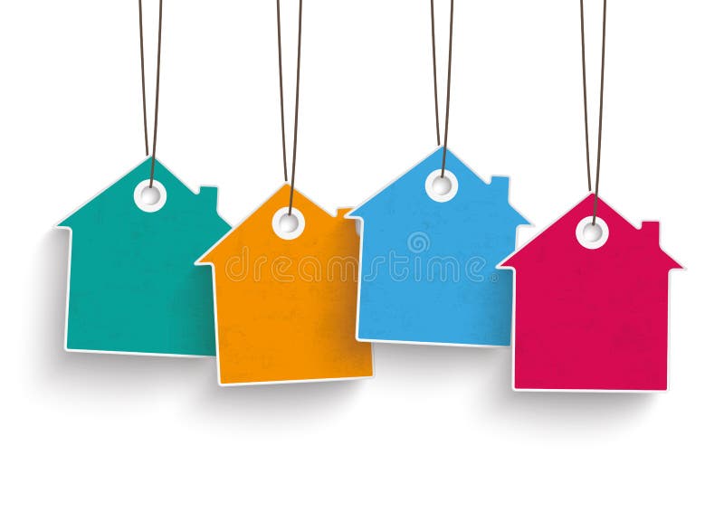 House Price Stickers royalty free illustration