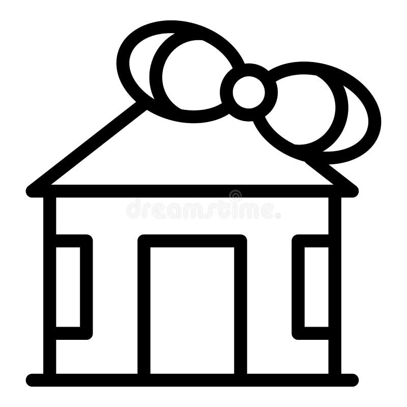 House Prize Icon Outline Vector. Draw Lottery Stock Vector