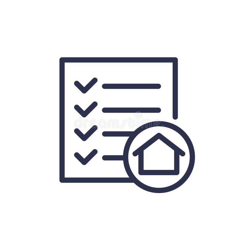 House project line icon, vector royalty free illustration