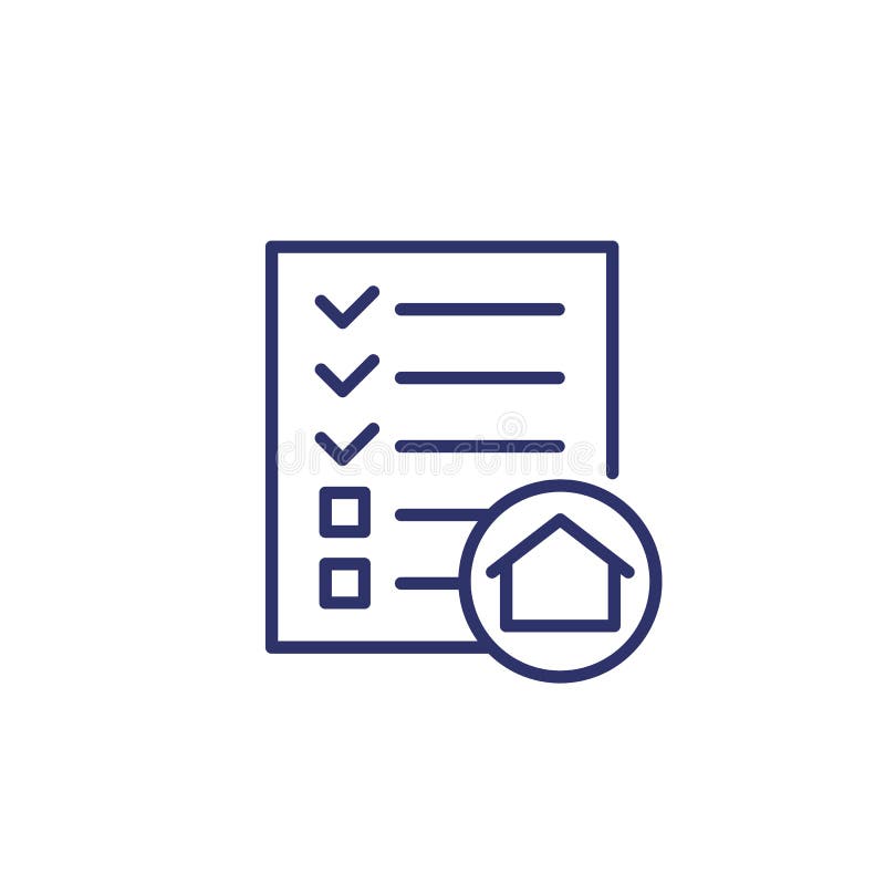 House project line icon on white stock illustration