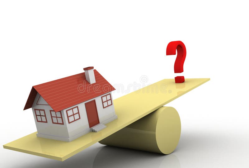 House and question mark stock illustration. Illustration of apartment