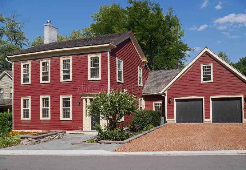 House with red siding