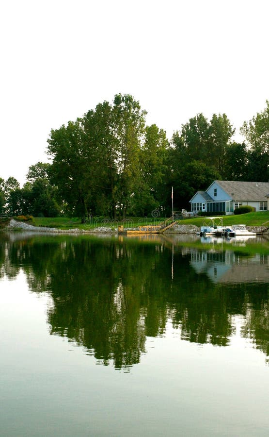 House on Bay of Lake Winnebago at High Cliff State Park, Sherwood, WI