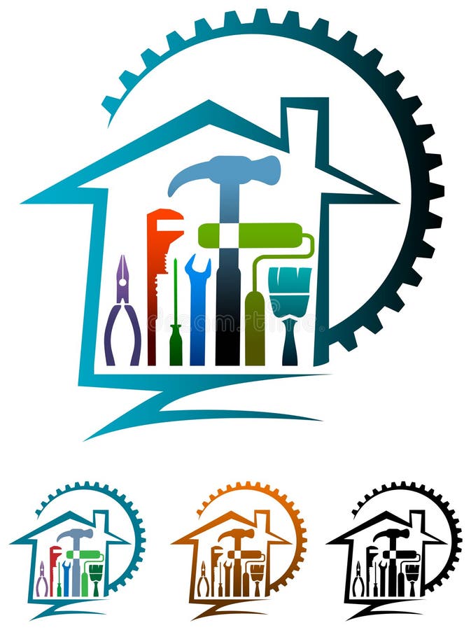 House renovation logo stock vector. Image of laborer - 50824595