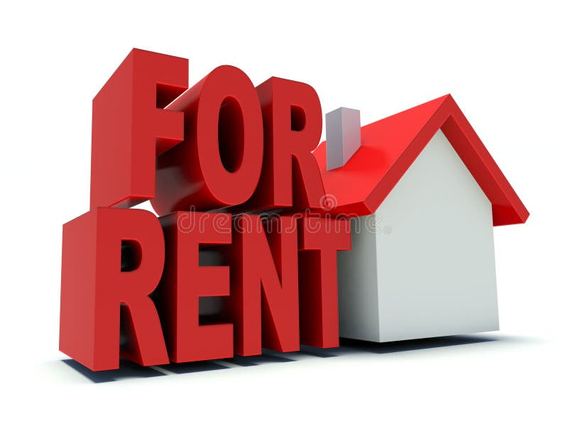 House for rent stock illustration. Illustration of 