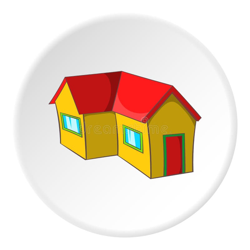 House with a Roof Icon, Cartoon Style Stock Illustration - Illustration ...