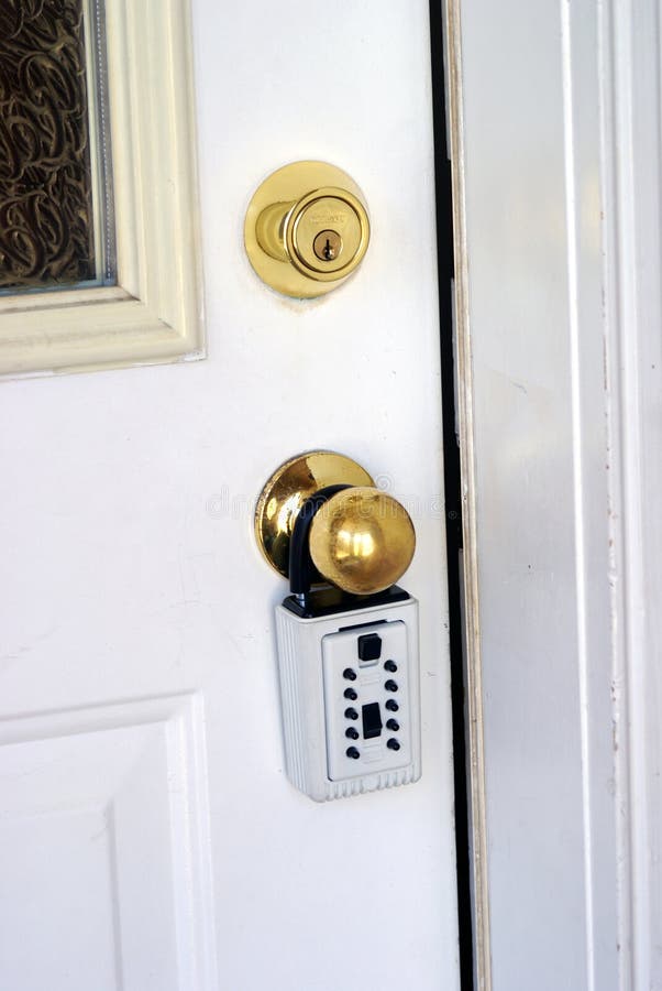 Real Estate Bank Foreclosure Notice on House Door Stock Photo Image