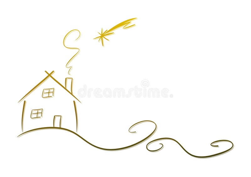 House and shooting star royalty free illustration House and shooting star royalty free illustration