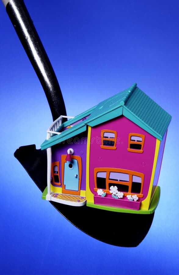 House on shovel stock photo. Image of investment, colourful 16138918