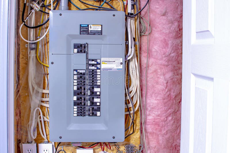 A House Siemen electrical panel on the basement